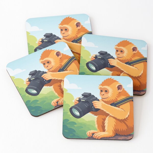 Item preview, Funny Monkey Photographer Wildlife Camera Design designed and sold by Creative_Canvas.