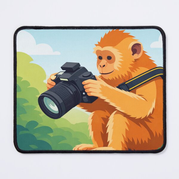 Item preview, Funny Monkey Photographer Wildlife Camera Design designed and sold by Creative_Canvas.