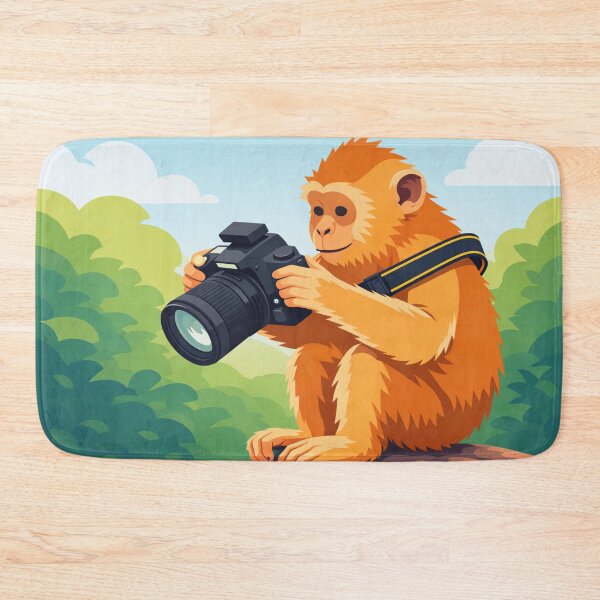 Item preview, Funny Monkey Photographer Wildlife Camera Design designed and sold by Creative_Canvas.