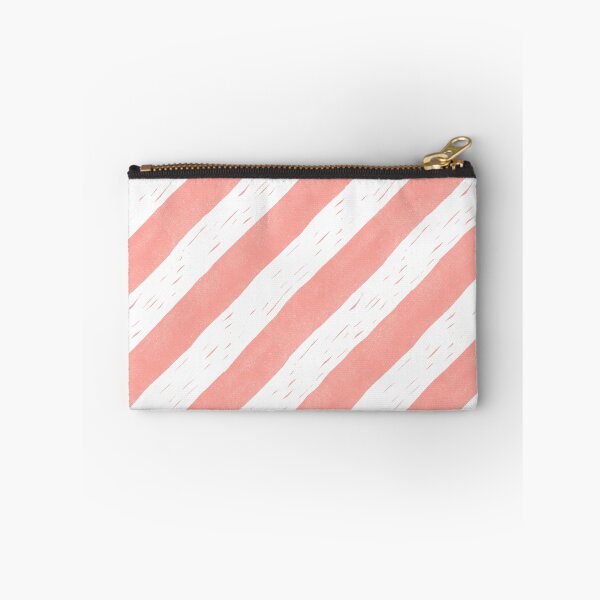 Item preview, Coral Diagonal Stripes Block Print Style designed and sold by PD-Coastal.