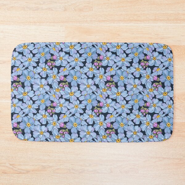 Item preview, Forget me not pattern on dark blue - ME/cfs fundraiser designed and sold by Ellen Wilberg.