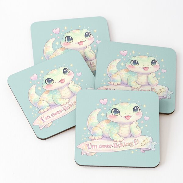 Item preview, Pastel Cute Lizard – Funny Kawaii Reptile Cartoon with Quote designed and sold by StickyDelights.