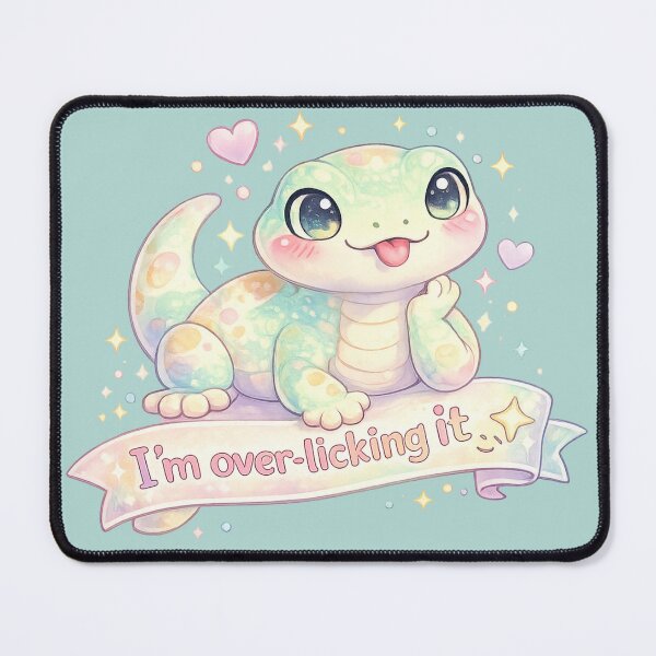 Item preview, Pastel Cute Lizard – Funny Kawaii Reptile Cartoon with Quote designed and sold by Nusha Creations.