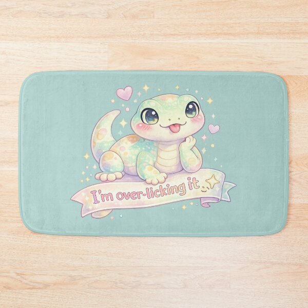 Item preview, Pastel Cute Lizard – Funny Kawaii Reptile Cartoon with Quote designed and sold by Nusha Creations.