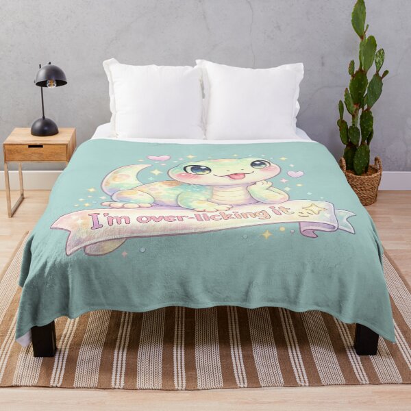 Item preview, Pastel Cute Lizard – Funny Kawaii Reptile Cartoon with Quote designed and sold by Nusha Creations.