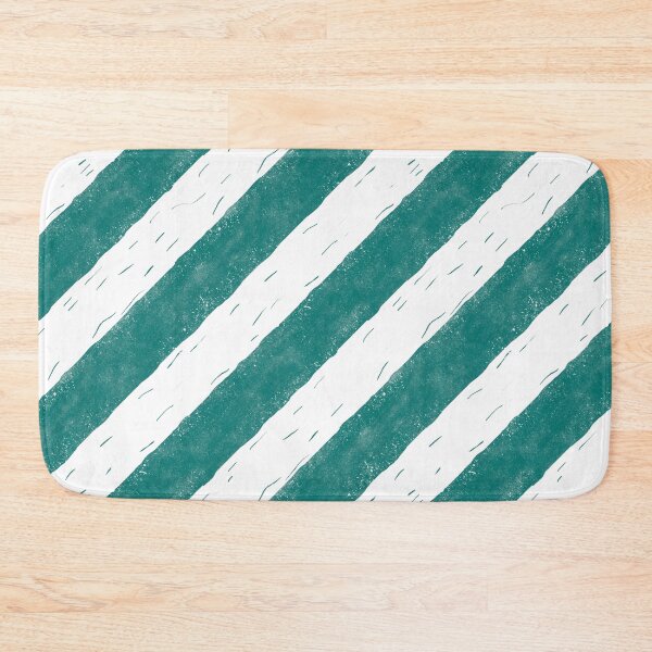 Item preview, Deep Teal Diagonal Stripes Block Print Style designed and sold by PD-Coastal.