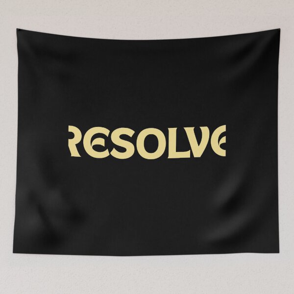 Item preview, RESOLVE - Classic Bold Serif Typography (Yellow Lettering) designed and sold by districtmarket.
