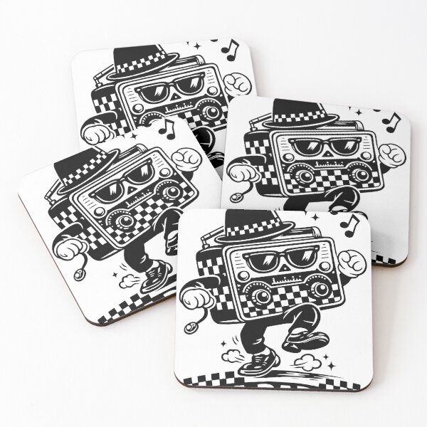 Item preview, Ska Radio – Black & White Checkerboard Retro Music Design designed and sold by PIXEL POP DESIGNS - Beyond the Norm!.