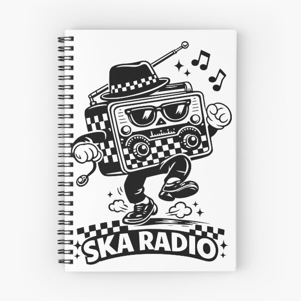 Item preview, Ska Radio – Black & White Checkerboard Retro Music Design designed and sold by PIXEL POP DESIGNS - Beyond the Norm!.