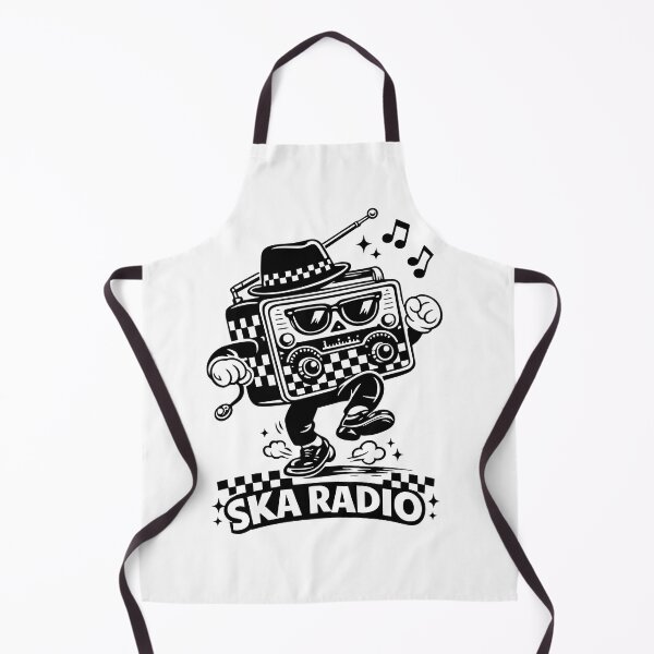 Item preview, Ska Radio – Black & White Checkerboard Retro Music Design designed and sold by PIXEL POP DESIGNS - Beyond the Norm!.