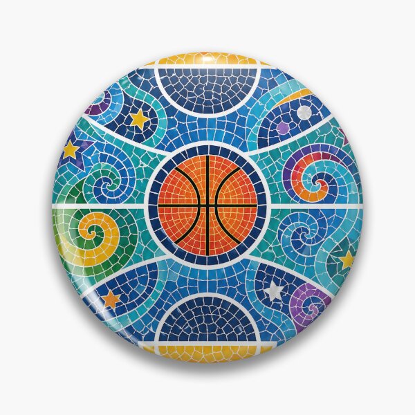 Item preview, Basketball Colorful Mosaic Court Hoops Lover Design designed and sold by ActOnyx Designs.
