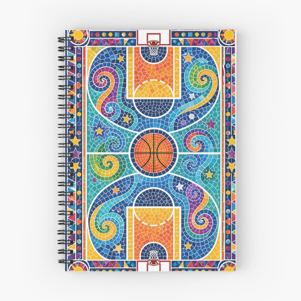 Item preview, Basketball Colorful Mosaic Court Hoops Lover Design designed and sold by ActOnyx Designs.
