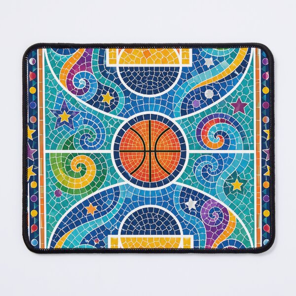 Item preview, Basketball Colorful Mosaic Court Hoops Lover Design designed and sold by ActOnyx Designs.