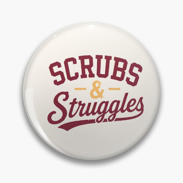 Artikelvorschau, Scrubs & Struggles Lustiges Krankenschwester-T-Shirt Dunkelrot entworfen und verkauft von KiwyStudio.