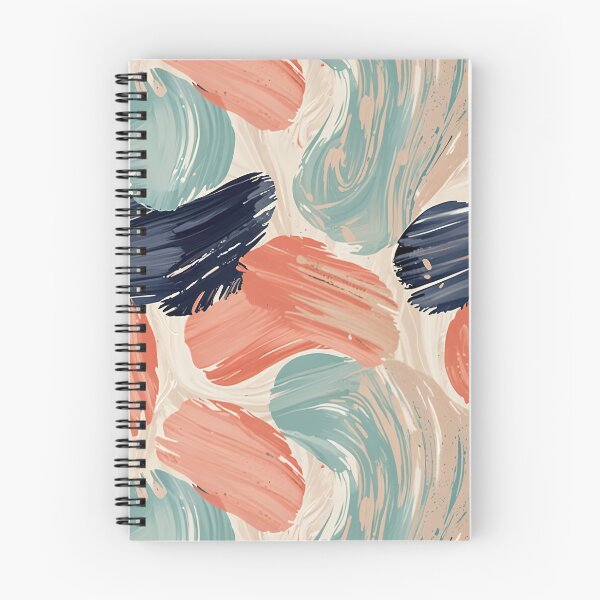Item preview, Modern Coral and Teal Abstract Brush Pattern designed and sold by GraceInNatureCo.