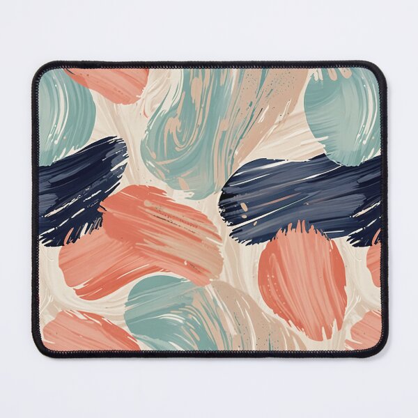 Item preview, Modern Coral and Teal Abstract Brush Pattern designed and sold by GraceInNatureCo.