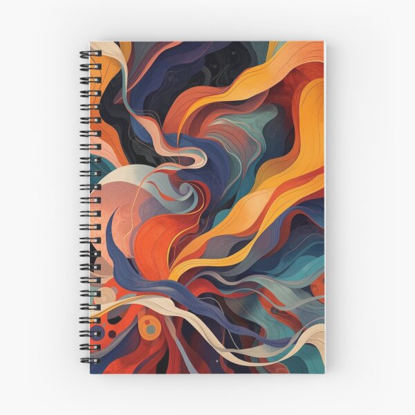 Item preview, Colorful abstract flowing swirls with dynamic wave movement designed and sold by Rue Design Company.