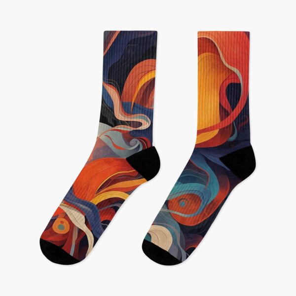 Item preview, Colorful abstract flowing swirls with dynamic wave movement designed and sold by Rue Market.