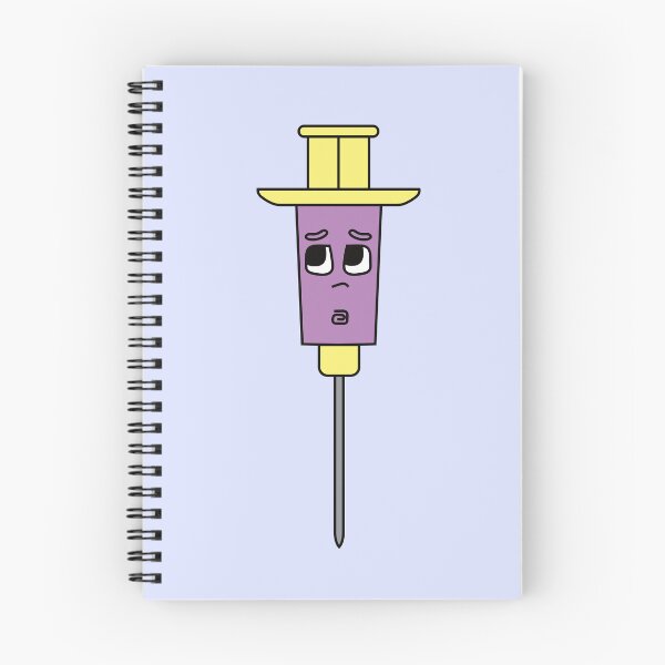 Artikelvorschau, Niedliche traurige Spritzen-Cartoonfigur | Lustiges Medizin-Design | Humorvolle Kunst für Krankenschwestern und Ärzte entworfen und verkauft von Medico Design .