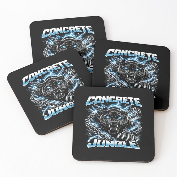 Item preview, Concrete Jungle Panther Blue Lightning Chains Edgy Apparel designed and sold by Xemora.