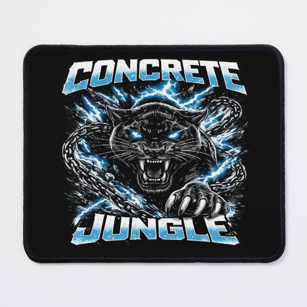 Item preview, Concrete Jungle Panther Blue Lightning Chains Edgy Apparel designed and sold by Xemora.