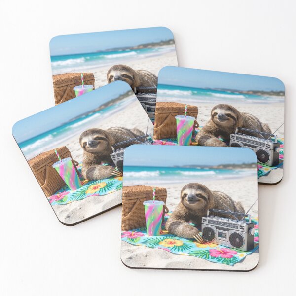 Item preview, Beach Blanket Sloth designed and sold by Tridentulus.