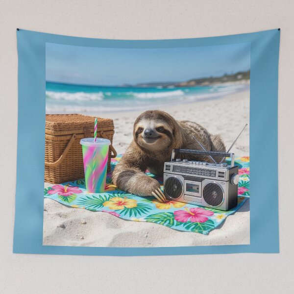 Item preview, Beach Blanket Sloth designed and sold by Tridentulus.