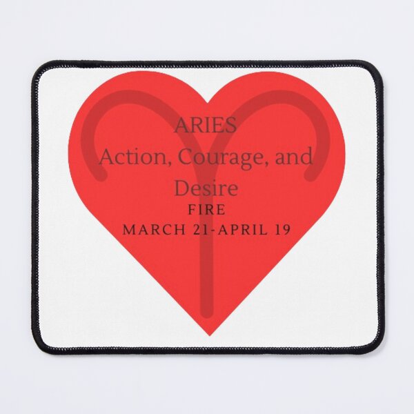 Item preview, Aries Red Heart Zodiac Sign designed and sold by WallflowerCode.