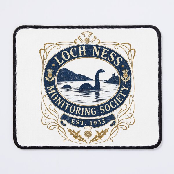 Item preview, Loch Ness Monitoring Society Vintage Scottish Cryptid Crest designed and sold by Amnesia-Proto.