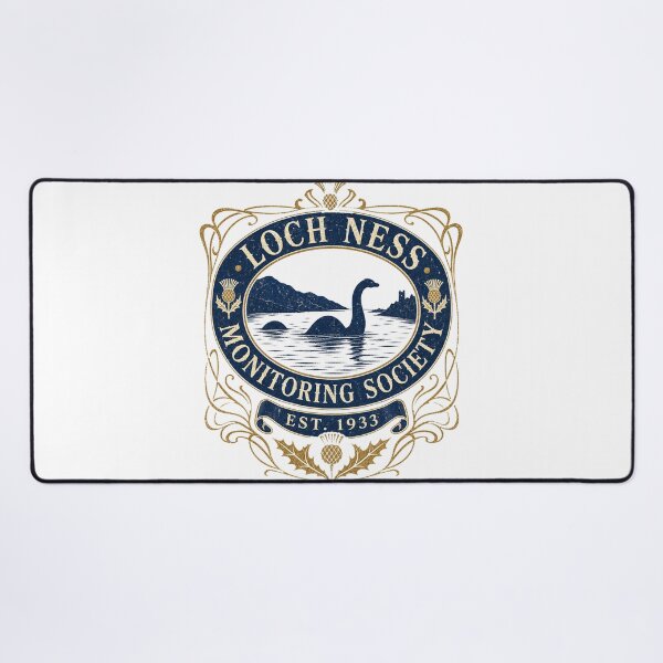 Item preview, Loch Ness Monitoring Society Vintage Scottish Cryptid Crest designed and sold by Amnesia-Proto.