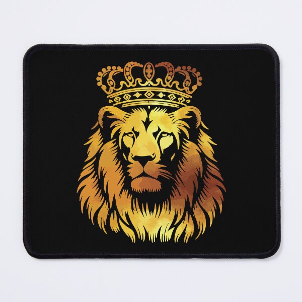 Item preview, Regal Golden Lion with Ornate Crown Royal Art designed and sold by RamyGallery.