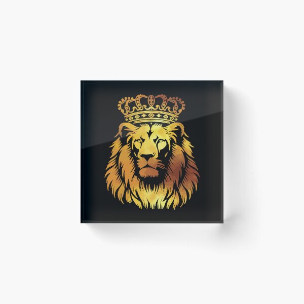 Item preview, Regal Golden Lion with Ornate Crown Royal Art designed and sold by RamyGallery.