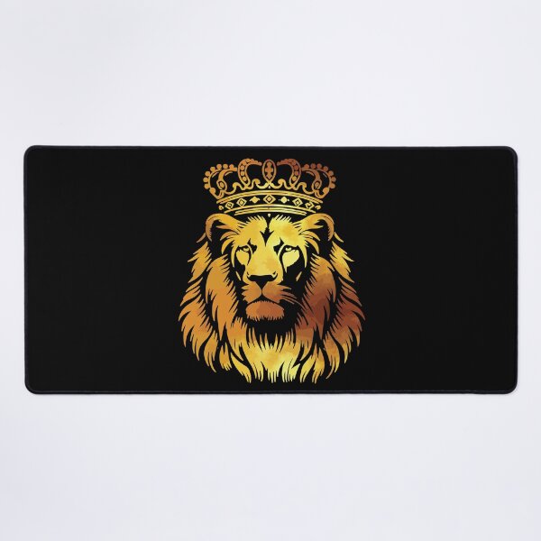 Item preview, Regal Golden Lion with Ornate Crown Royal Art designed and sold by RamyGallery.