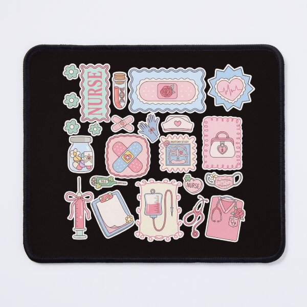 Item preview, Pastel Nurse Aesthetic Medical Sticker Set designed and sold by colorsartss.
