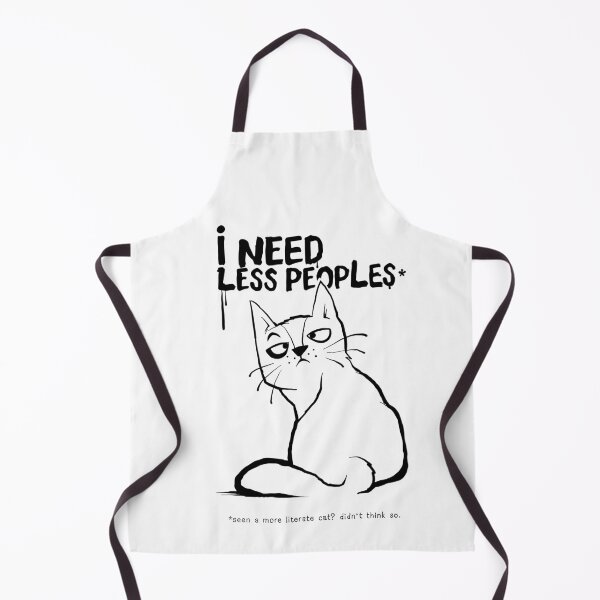 Item preview, I Need Less Peoples — Literate Cat Print designed and sold by Lyashkewicz.