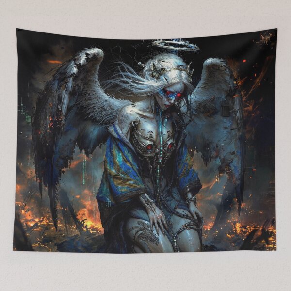 Item preview, The Fallen Angel: Cybernetic Angel in Flames designed and sold by Insomnia Art Designs.