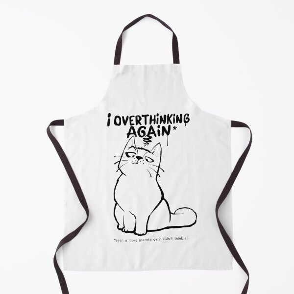 Item preview, i overthinking again — Funny Smart Cat Print designed and sold by Lyashkewicz.