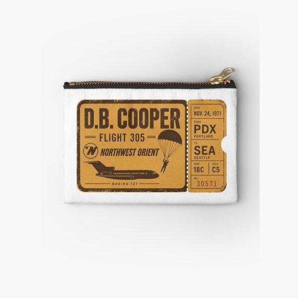 Item preview, D.B. Cooper Flight 305 Northwest Orient Vintage Unsolved Mystery designed and sold by Amnesia-Proto.