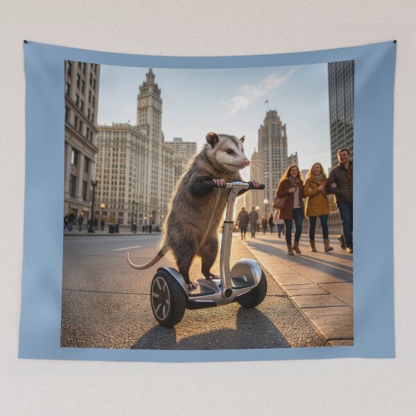 Item preview, Opossum Tools Around Chicago on a Segway designed and sold by Tridentulus.