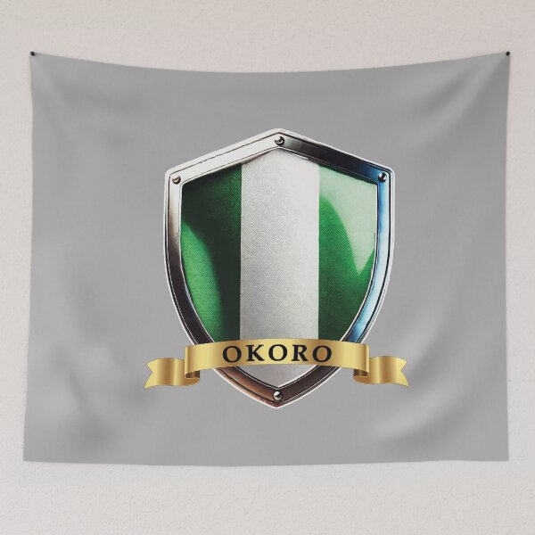 Item preview, Okoro Nigeria Surname Crest Shield designed and sold by Highlandkings.