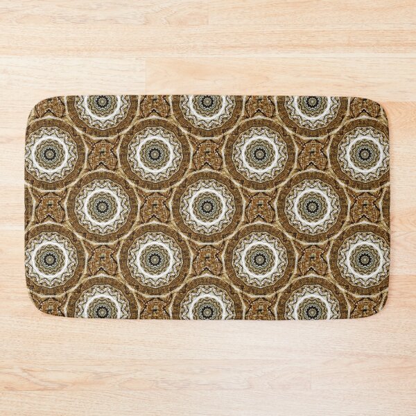 Item preview, Circular Mandala Pattern in Caramel Brown designed and sold by Artistestella.