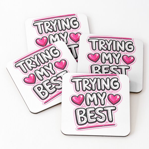 Item preview, Trying My Best T-Shirt Cute Mental Health Quote designed and sold by FEEL GOOD CLUB DESIGNS.