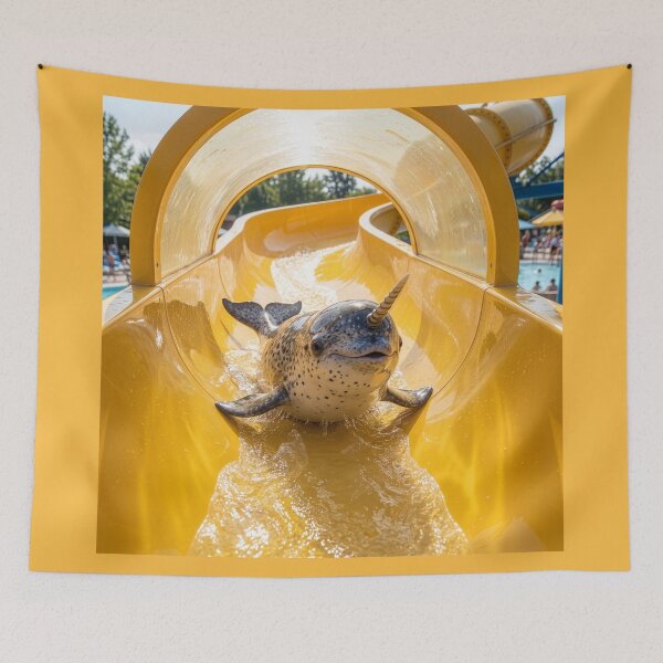 Item preview, Baby Narwhal Loves the Water Slide designed and sold by Tridentulus.