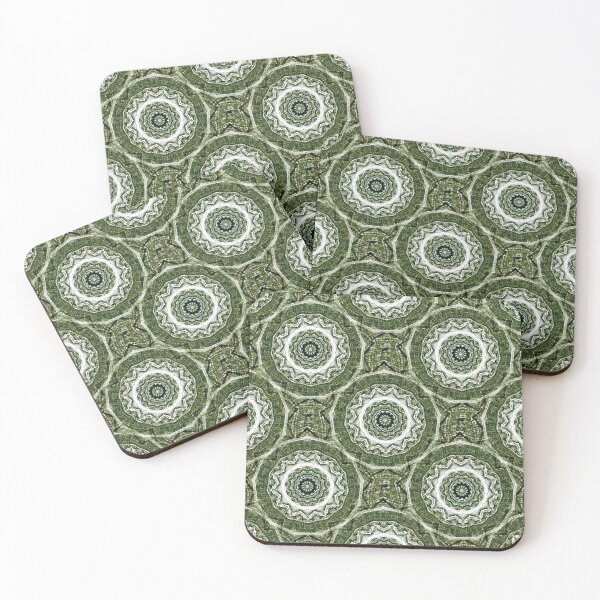 Item preview, Circular Mandala Pattern in Grass Green designed and sold by Artistestella.
