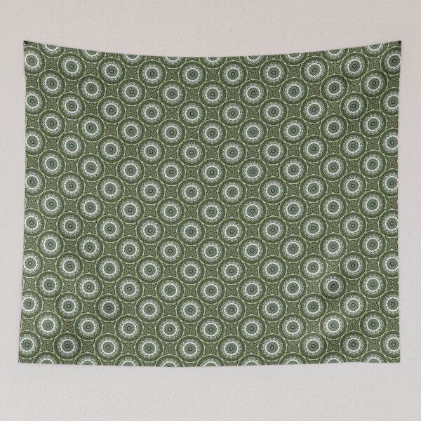 Item preview, Circular Mandala Pattern in Grass Green designed and sold by Artistestella.