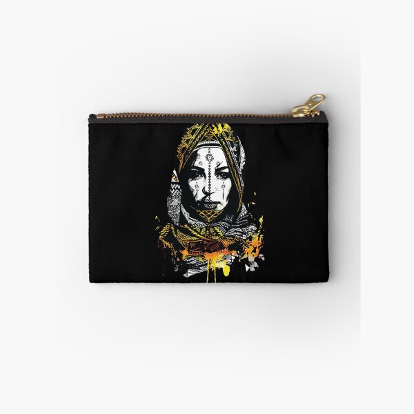 Item preview, Golden Tribal Woman Intricate Patterns Bold Portrait designed and sold by RamyGallery.
