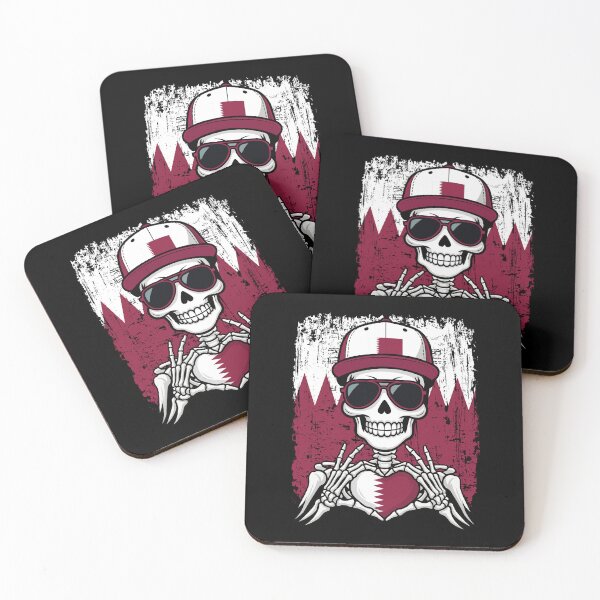 Item preview, Qatar Pride Skeleton Art Tee designed and sold by Colorful Designs.