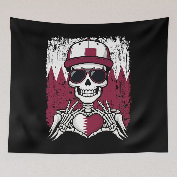 Item preview, Qatar Pride Skeleton Art Tee designed and sold by Colorful Designs.