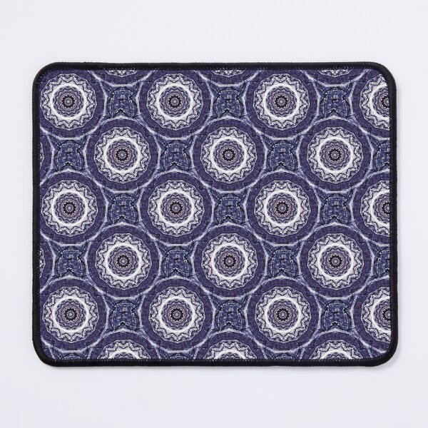 Item preview, Circular Mandala Pattern in Dark Blue designed and sold by Artistestella.