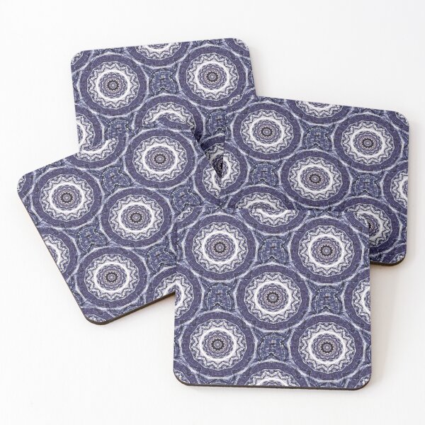 Item preview, Circular Mandala Pattern in Dark Blue designed and sold by Artistestella.